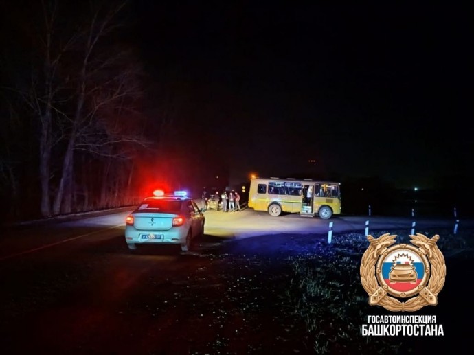 В Башкирии школьный автобус попал в аварию