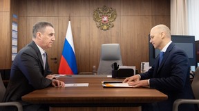 Дмитрий Патрушев и губернатор Калининградской области Алексей Беспрозванных обсудили вопросы развития агропромышленного комплекса и экологии региона