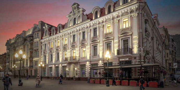 Архитектурно-художественную подсветку получат 11 зданий на улице Арбат Архитектурно-художественную подсветку получат 11 зданий на улице Арбат