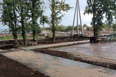 Новое место отдыха в благовещенском поселке Аэропорт готово на 80 процентов