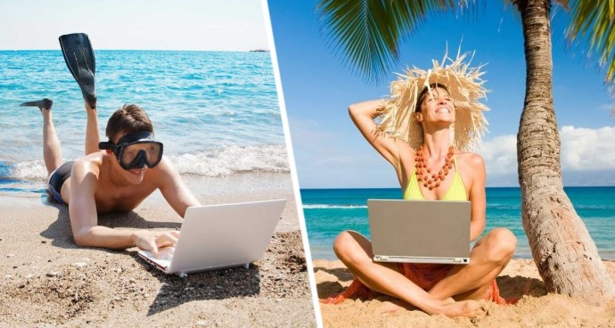 Офис у моря - работаем, загораем: россияне выбирают формат «воркейшн» в 2026 году Офис у моря - работаем, загораем: россияне выбирают формат «воркейшн» в 2026 году