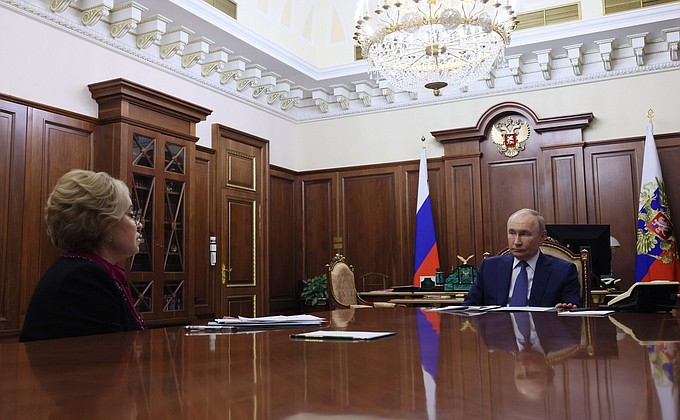 Встреча с Председателем Совета Федерации Валентиной Матвиенко Встреча с Председателем Совета Федерации Валентиной Матвиенко