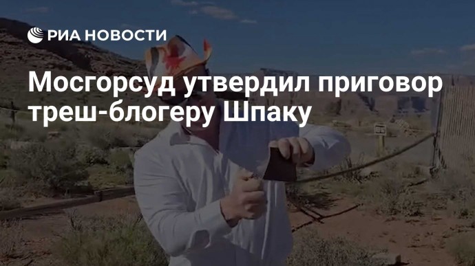 Мосгорсуд утвердил приговор треш-блогеру Шпаку
