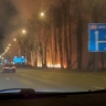 В сети появились жуткие кадры пожара вдоль трассы под Ярославлем