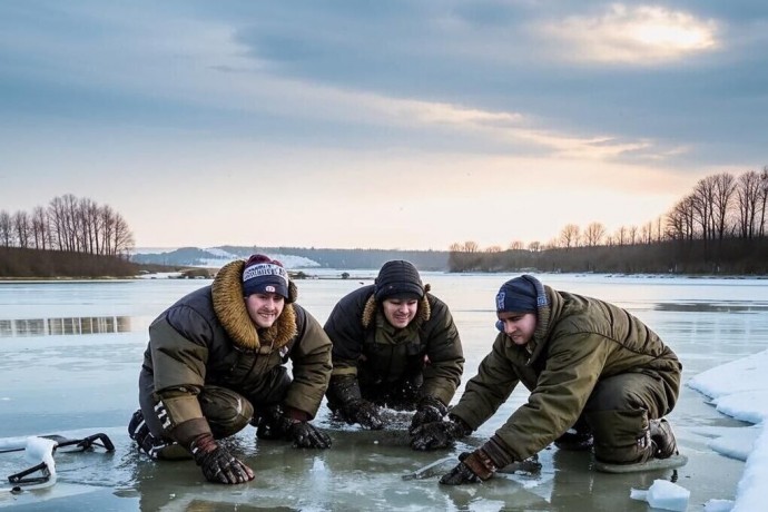Трое рыбаков провалились под лед в Нижегородской области