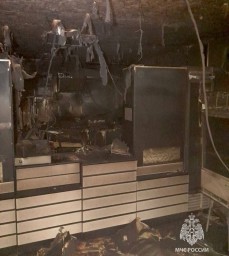 В Башкирии загорелся магазин доставки еды