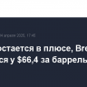 Нефть остается в плюсе, Brent торгуется у $66,4 за баррель