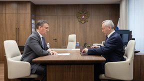 Дмитрий Патрушев и Андрей Травников обсудили вопросы социально-экономического развития Новосибирской области