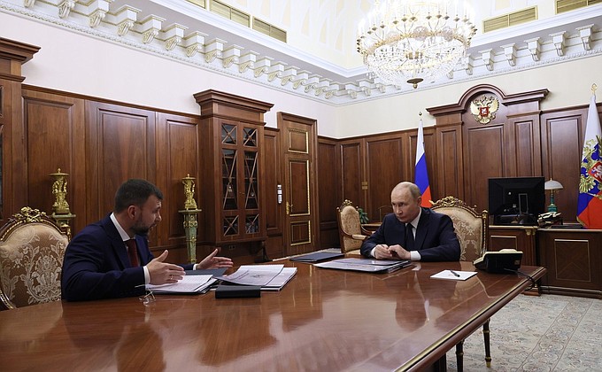 Встреча с главой Донецкой Народной Республики Денисом Пушилиным