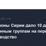 Минобороны Сирии дало 10 дней вооруженным группам на переход под его руководство