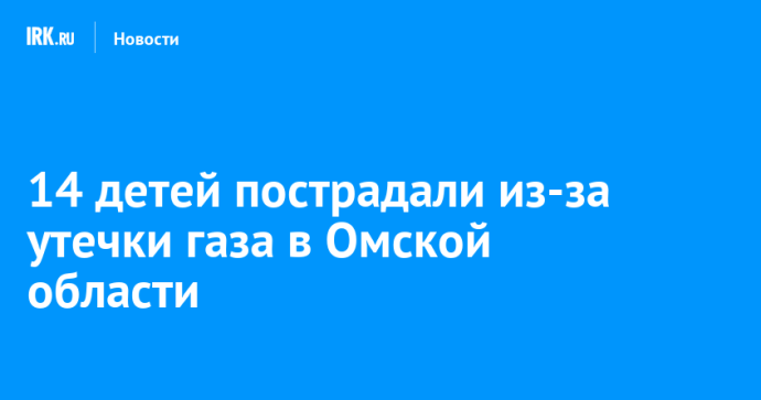 14 детей пострадали из-за утечки газа в Омской области