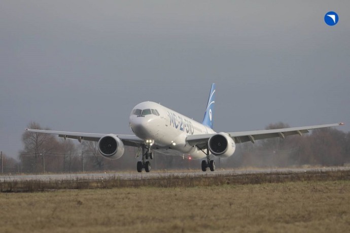 Второй опытный импортозамещённый лайнер МС-21 успешно пролетел 4 300 км из Иркутска в Жуковский