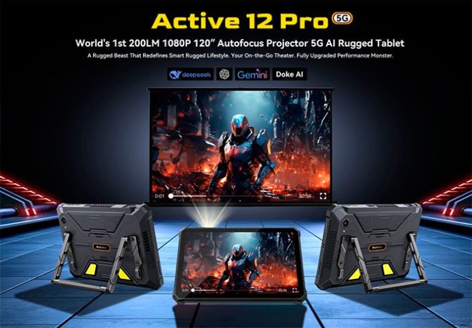 Blackview начинает продажи защищённого планшета Active 12 Pro с 5G и 120-дюймовым проектором 1080p с яркостью 200 люмен Blackview начинает продажи защищённого планшета Active 12 Pro с 5G и 120-дюймовым проектором 1080p с яркостью 200 люмен