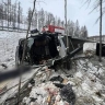 Самосвал перевернулся на федеральной трассе в Приамурье
