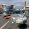 Автобус протаранил восемь машин в Нижнем Новгороде