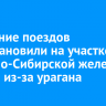 Движение поездов приостановили на участке Западно-Сибирской железной дороги из-за урагана