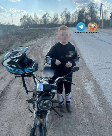 В Уфе поймали 10-летнего байкера