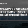 В Домодедово задержали 11 рейсов на прилет из-за временных ограничений
