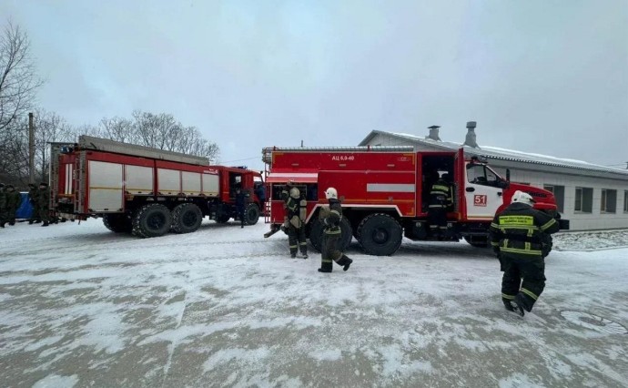 В больницах Анивы и Александровска-Сахалинского прошли пожарно-тактические занятия
