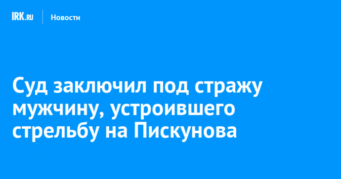 Суд заключил под стражу мужчину, устроившего стрельбу на Пискунова