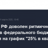 Минфин РФ доволен ритмичностью расходов федерального бюджета, надеется на график "25% в квартал"