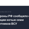 Минобороны РФ сообщило о ликвидации ночью семи беспилотников ВСУ