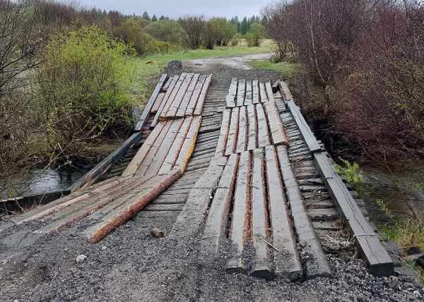 В Бурятии рухнул деревянный мост