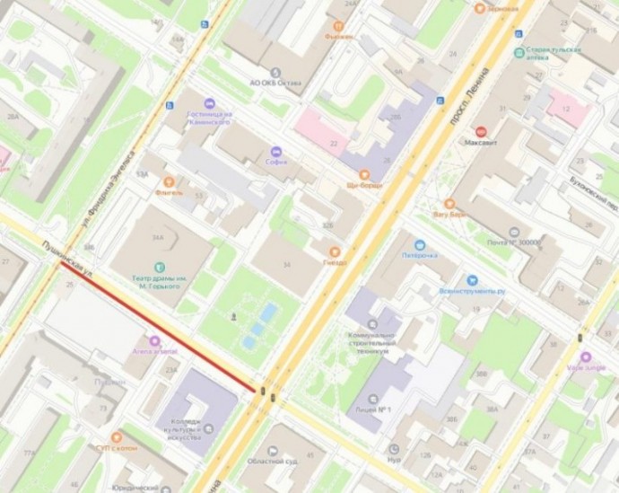 В Туле на Пушкинской введут временные ограничения для транспорта В Туле на Пушкинской введут временные ограничения для транспорта