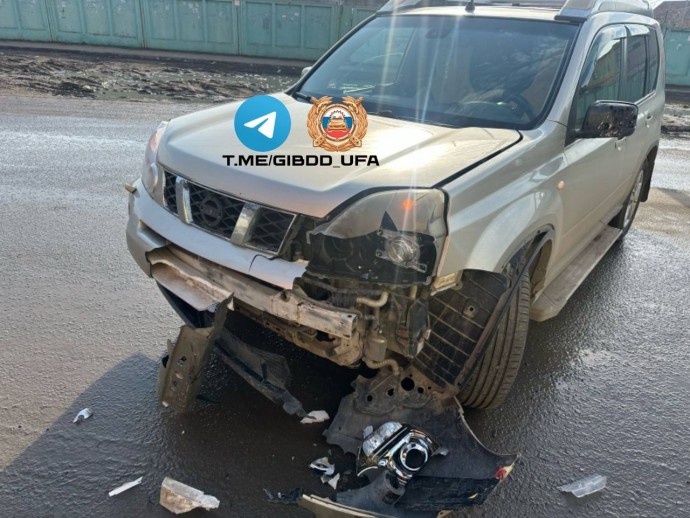 В Уфе при столкновении «Ниссан X –Tрэйл» и мотоцикла пострадали двое несовершеннолетних