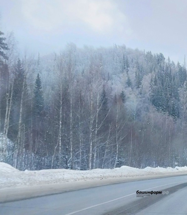 В Белорецком районе Башкирии из-за непогоды перекрыли трассу