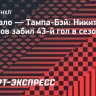 Кучеров забросил 43-ю шайбу в сезоне НХЛ и догнал Макдэвида в бомбардирской гонке