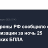 Минобороны РФ сообщило о нейтрализации за ночь 25 украинских БПЛА