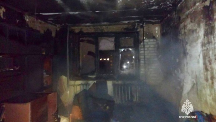 В Уфе при пожаре в многоэтажке серьезно пострадали мужчина и женщина