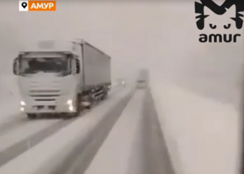 В Амурской области трассу Шимановск — Циолковский засыпало снегом