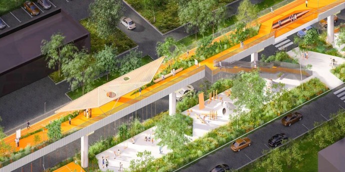 Утвержден проект планировки для создания высотного парка на месте Московского монорельса Утвержден проект планировки для создания высотного парка на месте Московского монорельса