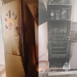 В Уфе в многоквартирном доме загорелся холодильник