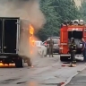 В центре Петербурга сгорела «Газель», пока водитель отошёл на несколько минут