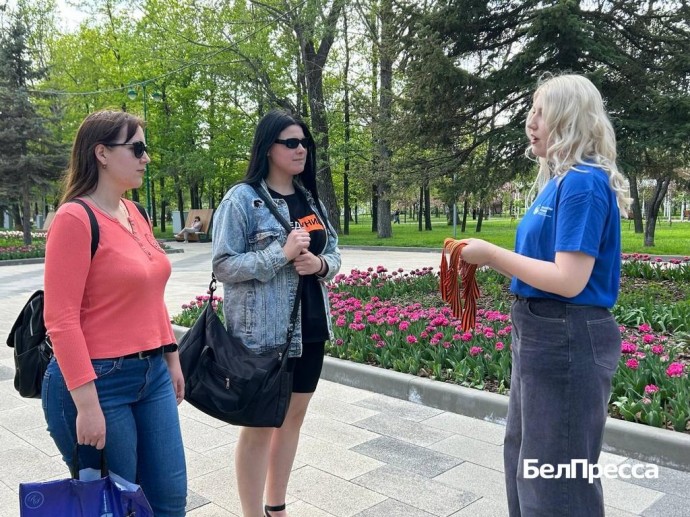 Белгородцы присоединились к международной акции «Георгиевская ленточка»