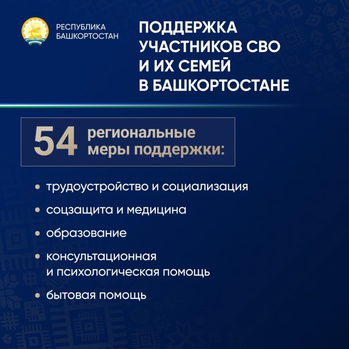 В Башкирии сообщили хорошие новости для участников СВО и их семей