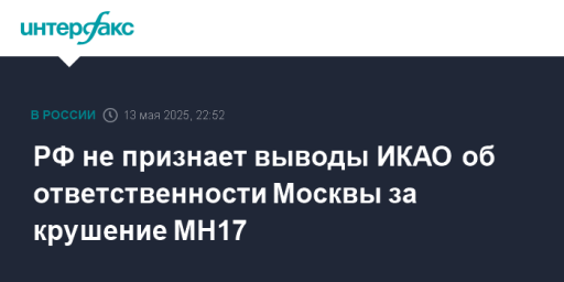 РФ не признает выводы ИКАО об ответственности Москвы за крушение малайзийского "Боинга"
