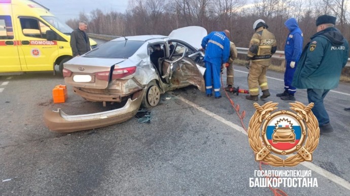 В Башкирии в массовой аварии пострадали четыре человека В Башкирии в массовой аварии пострадали четыре человека