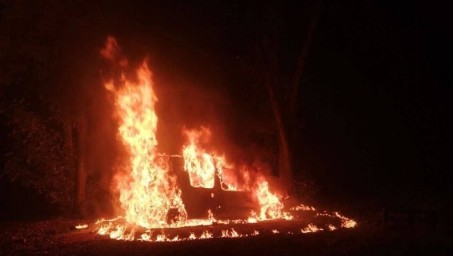 В Уфе сгорел автомобиль