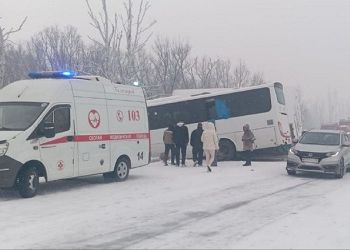 В Амурской области столкнулись автобус и рефрижератор В Амурской области столкнулись автобус и рефрижератор