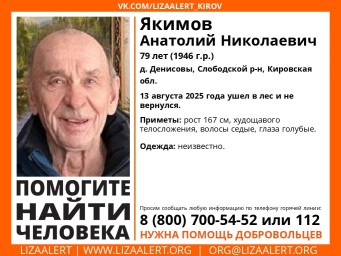 В Кировской области ищут 79-летнего пенсионера, пропавшего в лесу