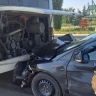 В Башкирии автомобиль с детьми врезался в автобус