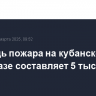 Площадь пожара на кубанской нефтебазе составляет 5 тысяч кв. м