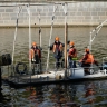 Плавающие фонтаны на Водоотводном канале демонтировали перед зимой
