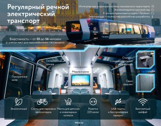Более миллиона поездок на электросудах совершили пассажиры за период летней речной навигации