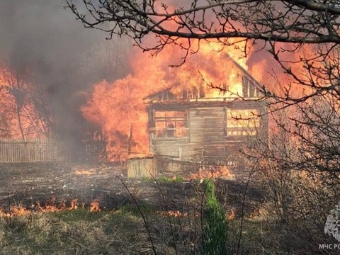 Из-за пала травы в Саранске сгорели 16 дачных строений