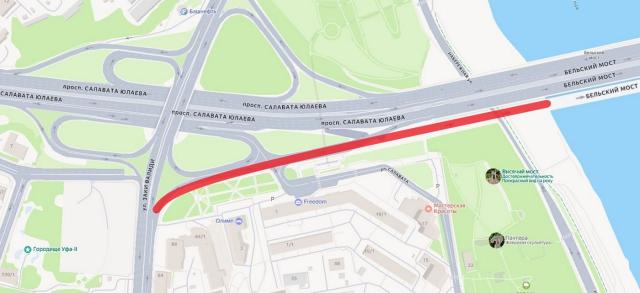 В Уфе перекроют съезд на арочный мост В Уфе перекроют съезд на арочный мост